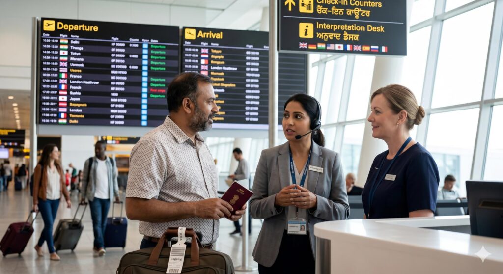 Punjabi interpreter in the UK