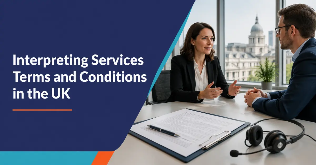 Interpreting services terms and conditions in the UK